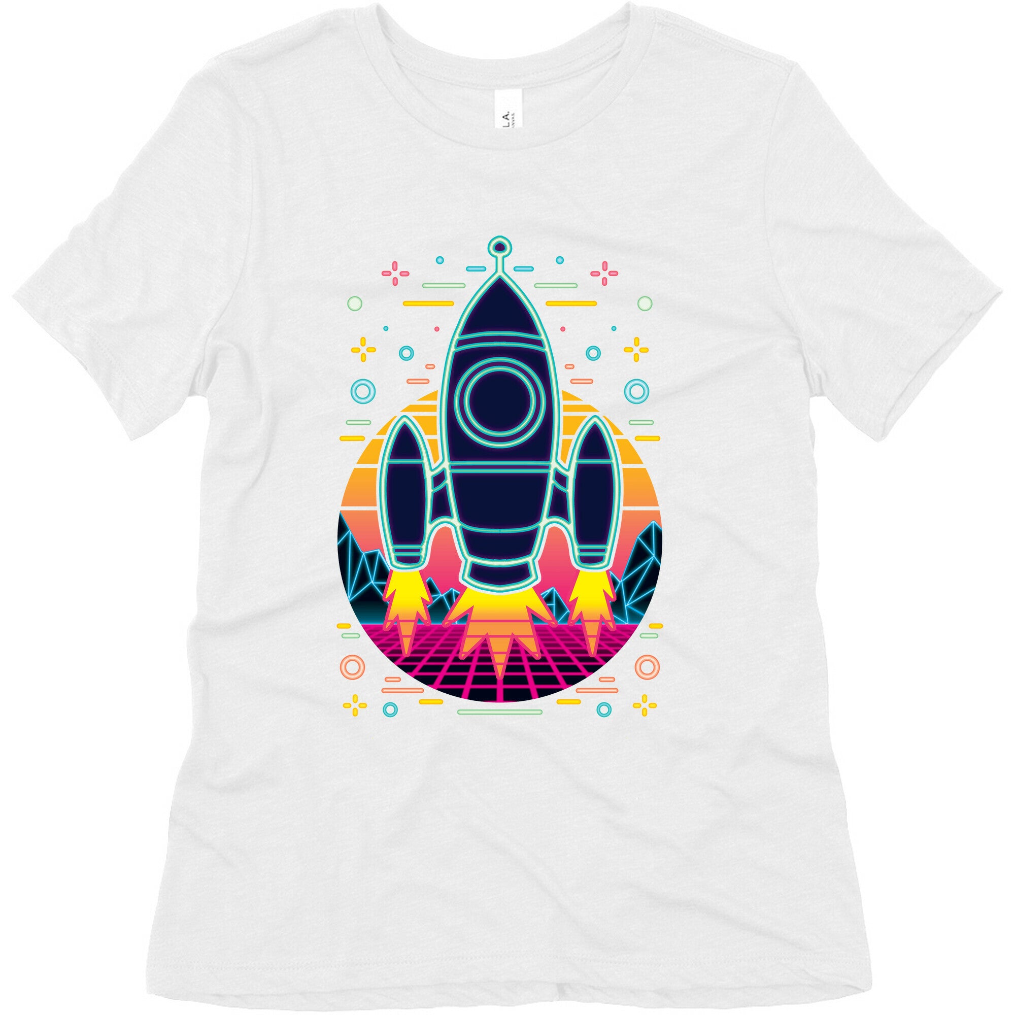 Synthwave Space Exploration Women's Triblend Tee